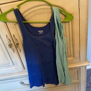 Three ribbed tank tops